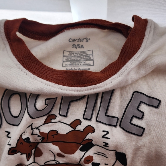 Carter's Dogpile Before Bed Pajamas Size 5t - Picture 2 of 4